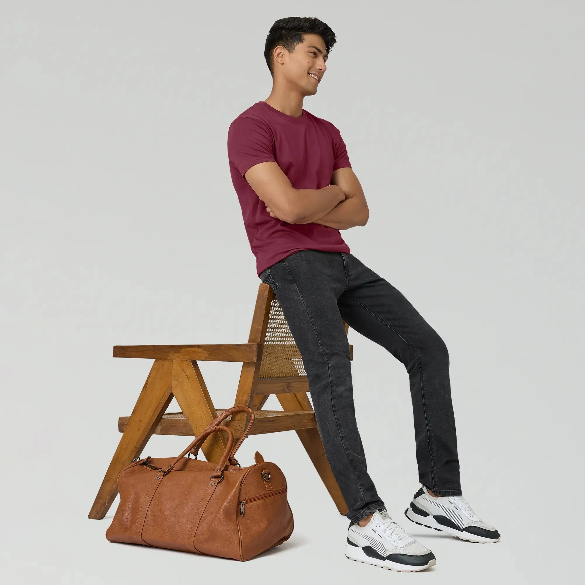 Pace Combed Cotton T-shirts Merlot Maroon