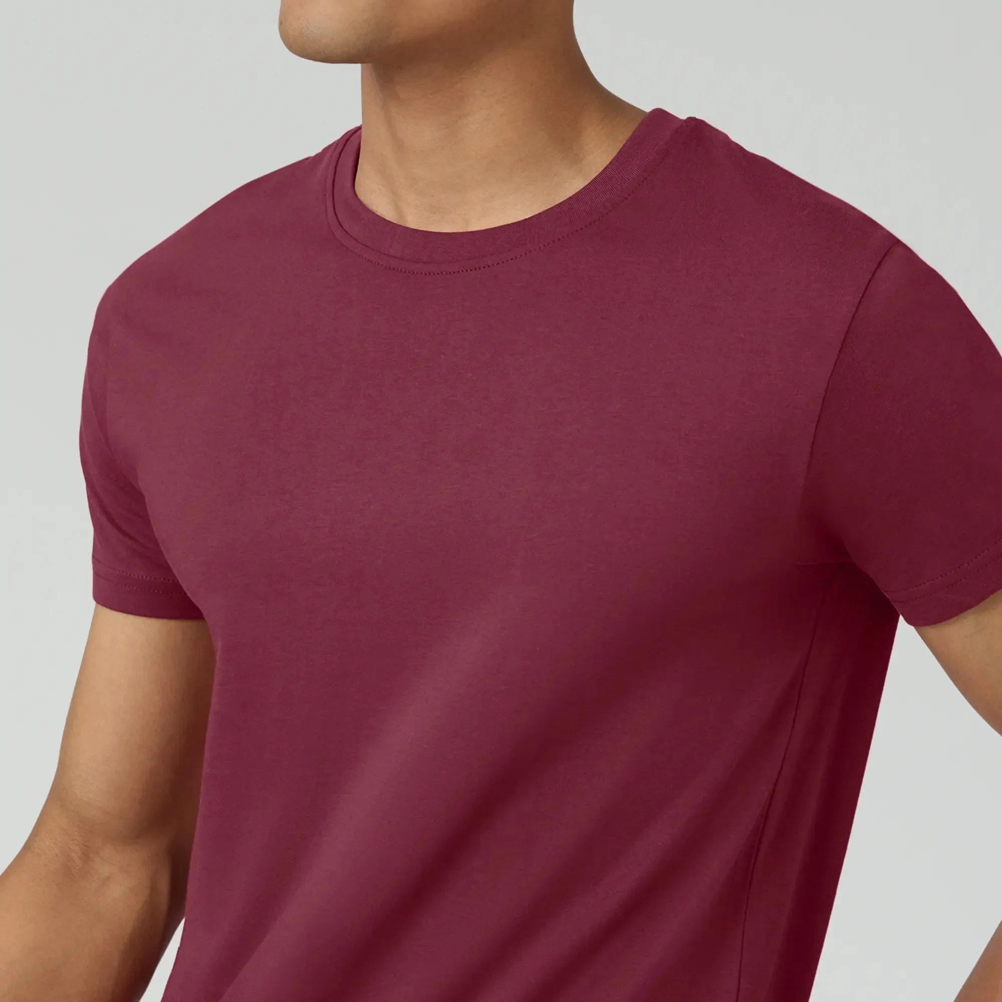 Pace Combed Cotton T-shirts Merlot Maroon