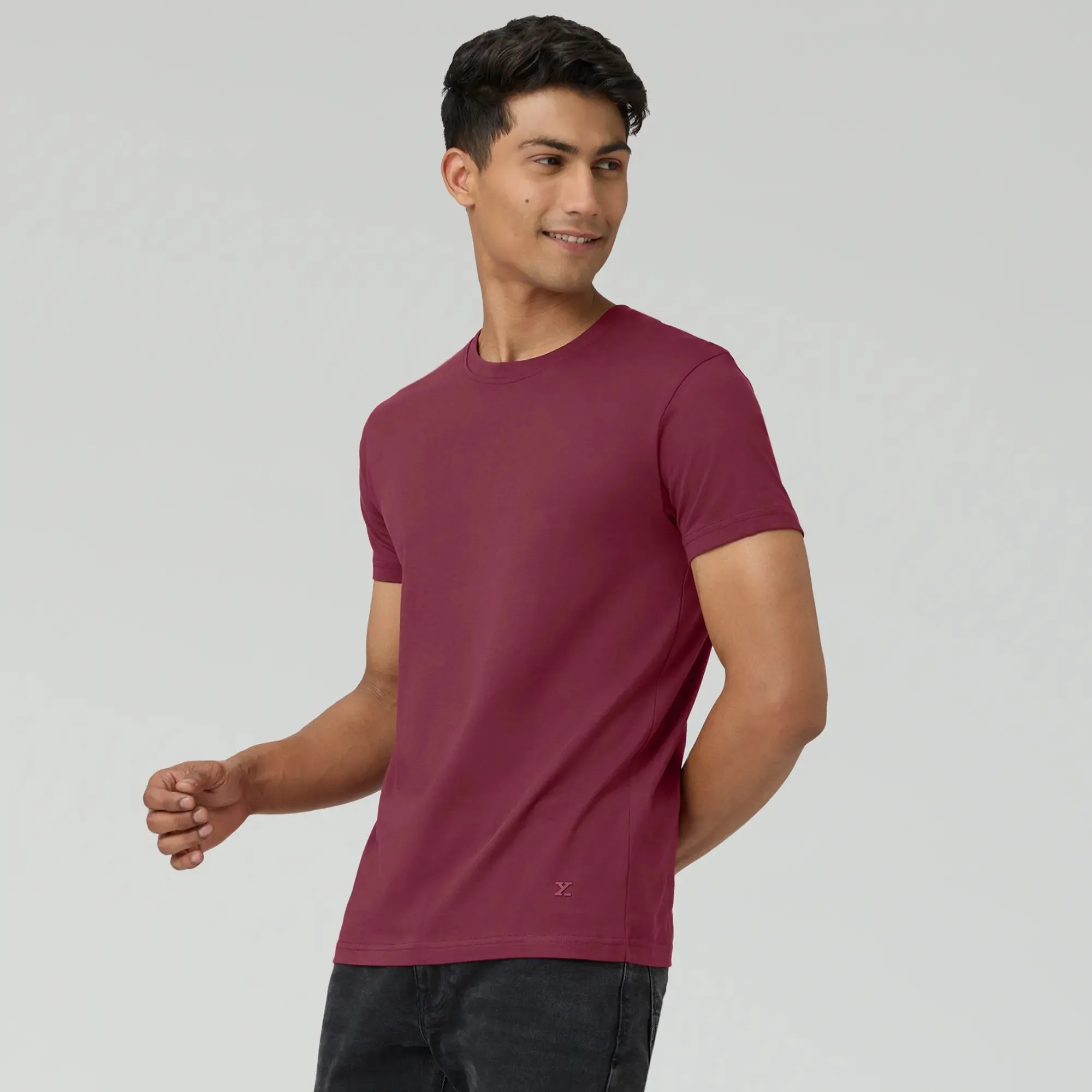 Pace Combed Cotton T-shirts Merlot Maroon