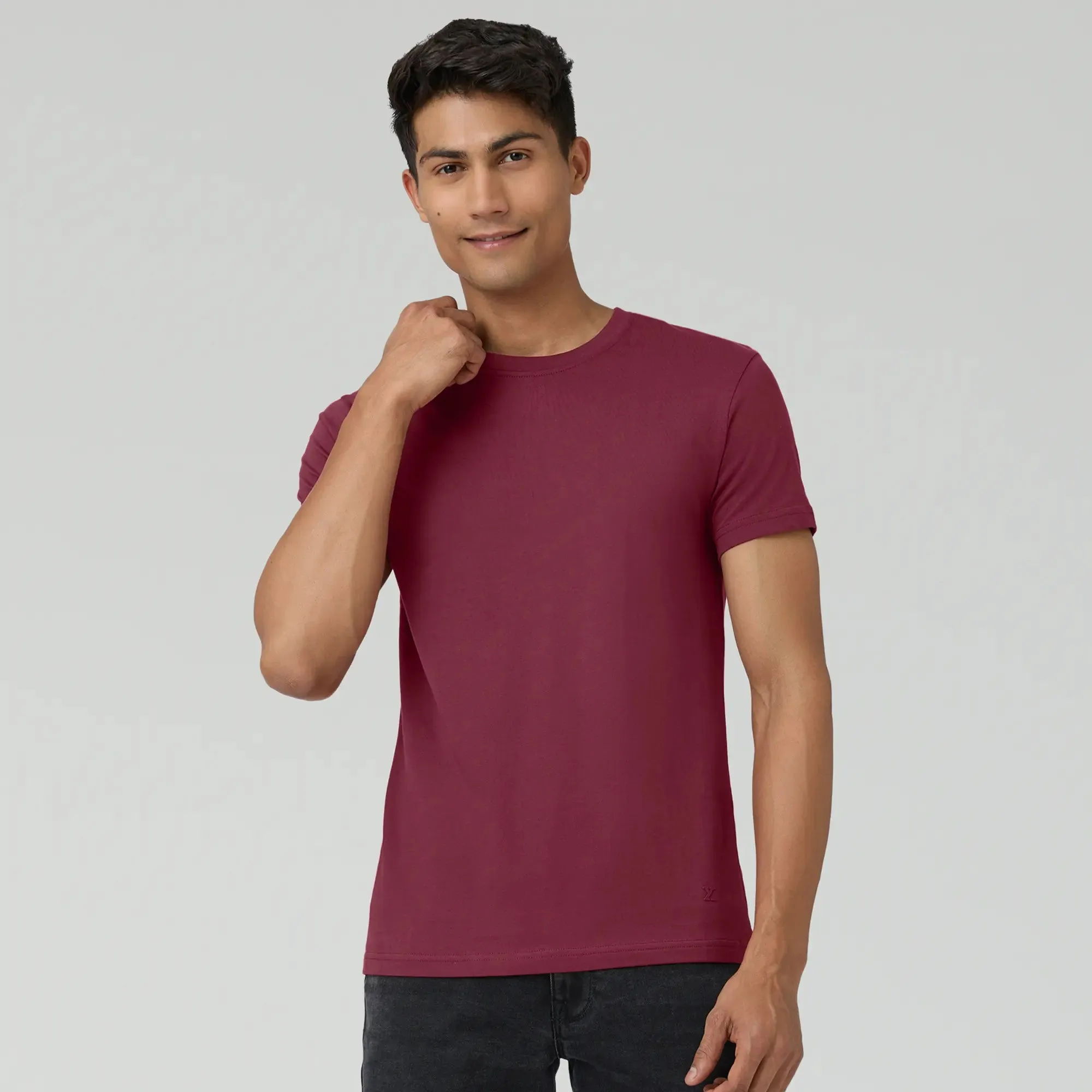 Pace Combed Cotton T-shirts Merlot Maroon