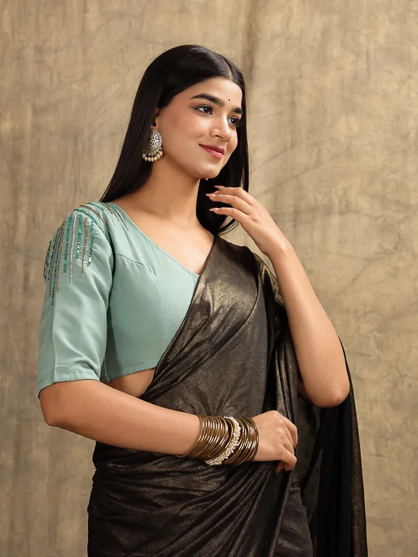 Pastel Green Hand Embroidered Blouse