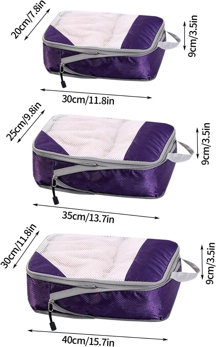 Personalized Compression Packing Cubes, Design Your Picture Names Extensible Storage Mesh Bags Organizers Compression Packing Cubes for Travel,Organizer Bags for Luggage,Travel Essentials