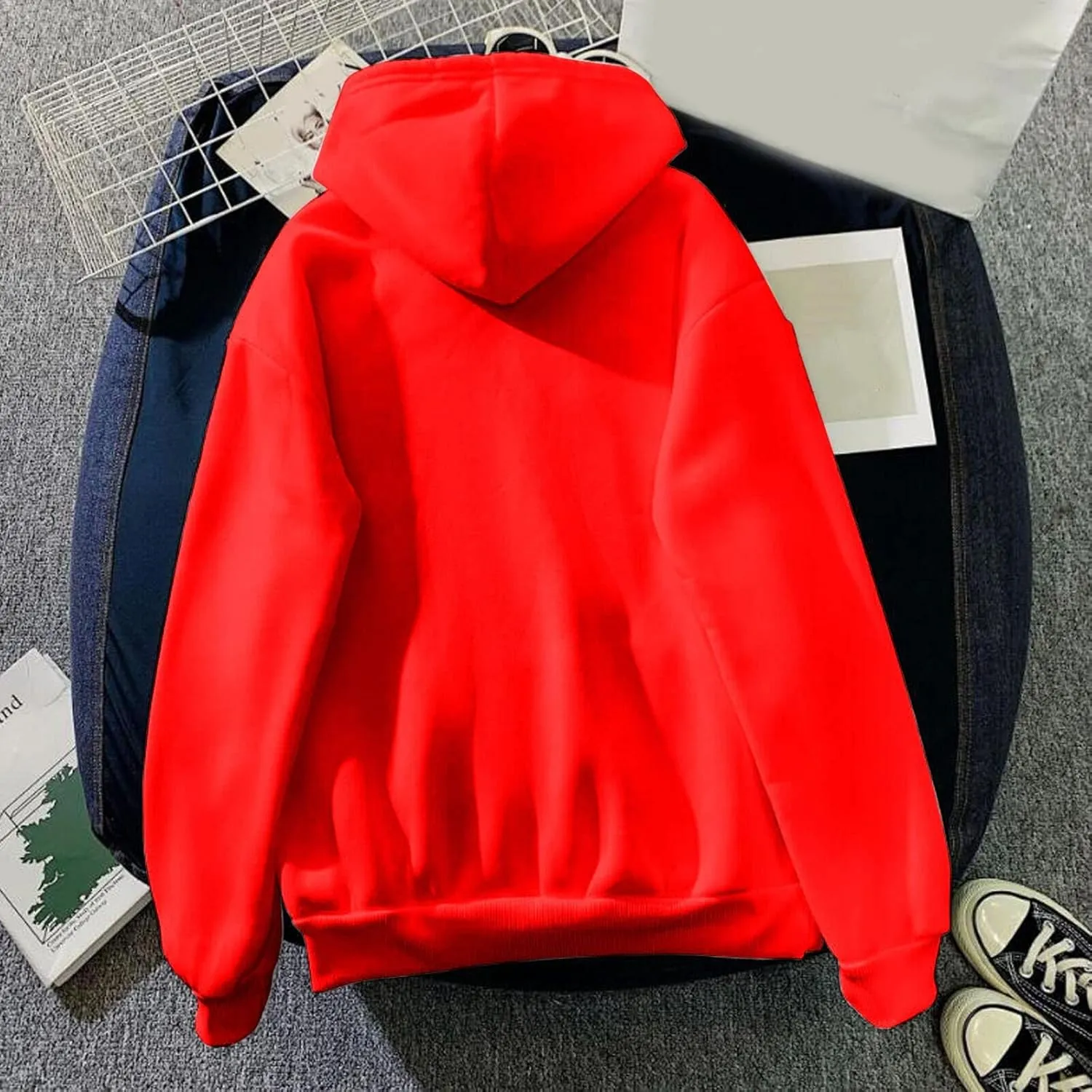 Pink Tops Hoodies for Women Heart Print Cute Preppy Sweatshirt Teen Girls Long Sleeve Pullover Hooded Tops