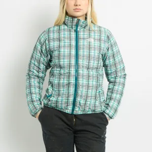 Plaid North Face Lightweight Puffer Coat - S