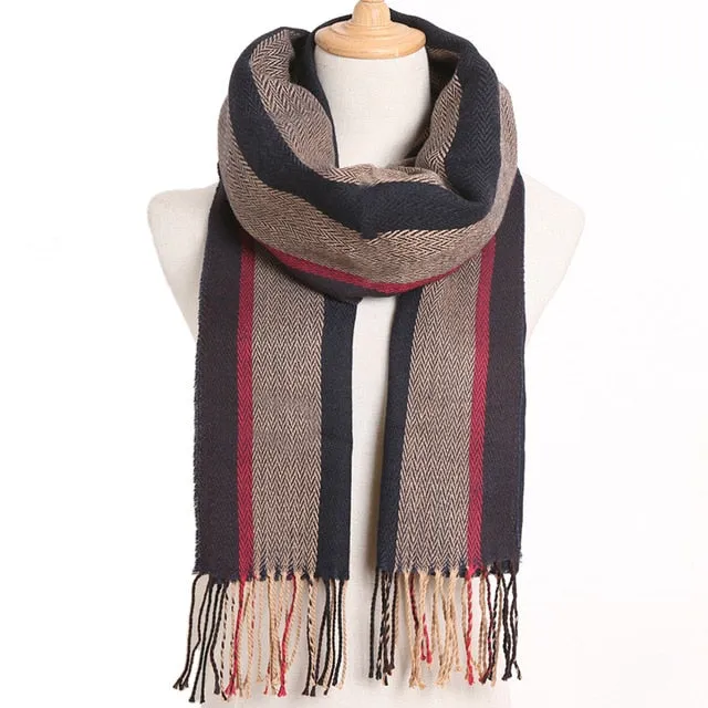 Plaid Winter Scarf Women