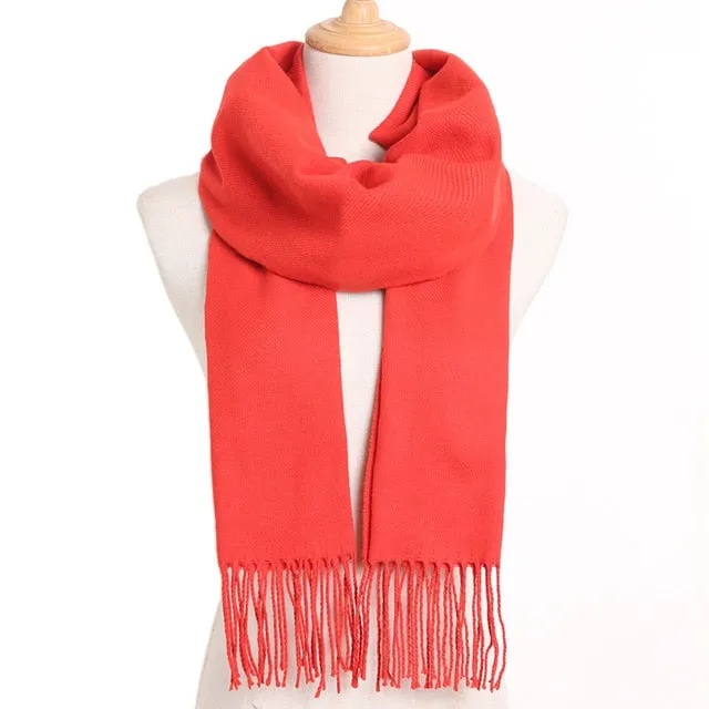 Plaid Winter Scarf Women