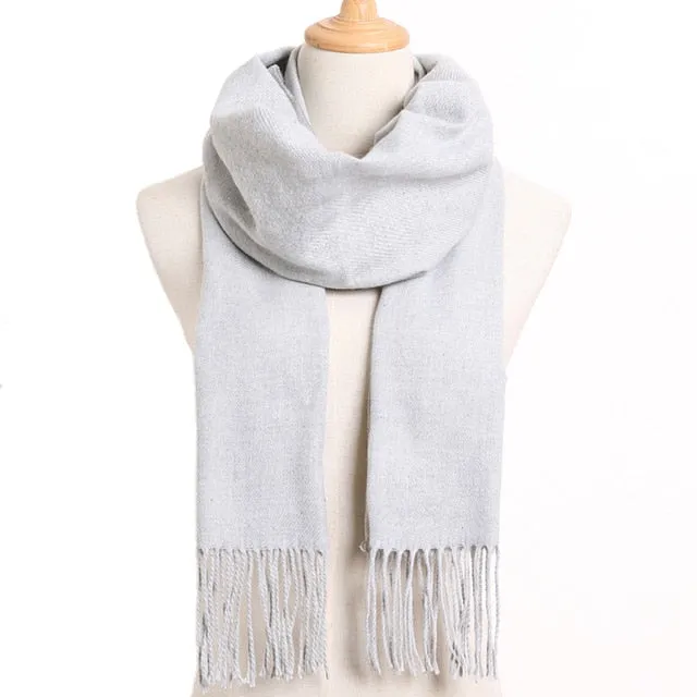 Plaid Winter Scarf Women
