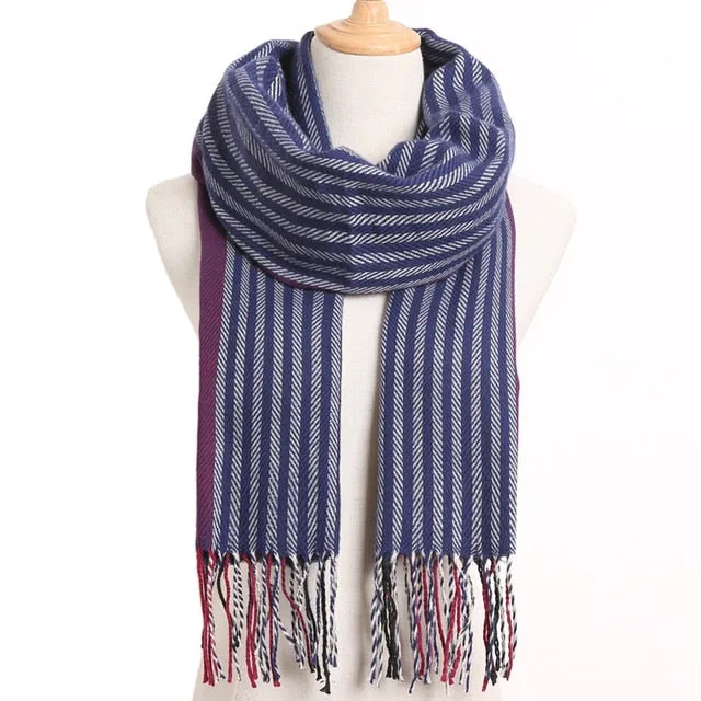 Plaid Winter Scarf Women