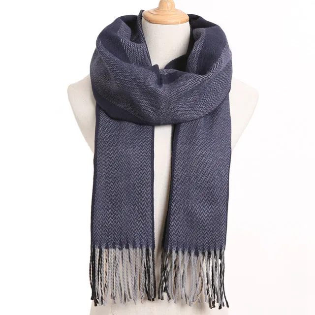 Plaid Winter Scarf Women