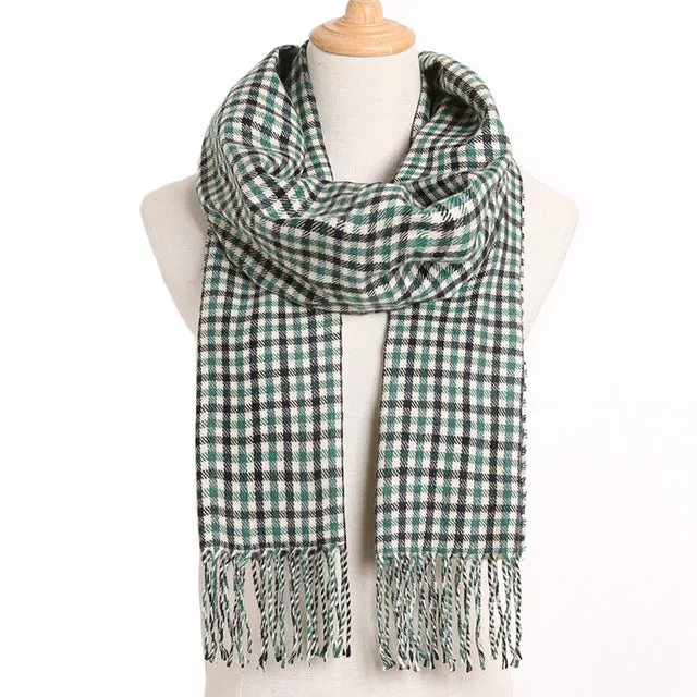 Plaid Winter Scarf Women