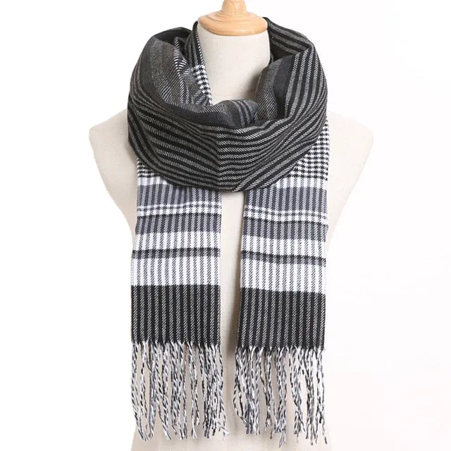 Plaid Winter Scarf Women