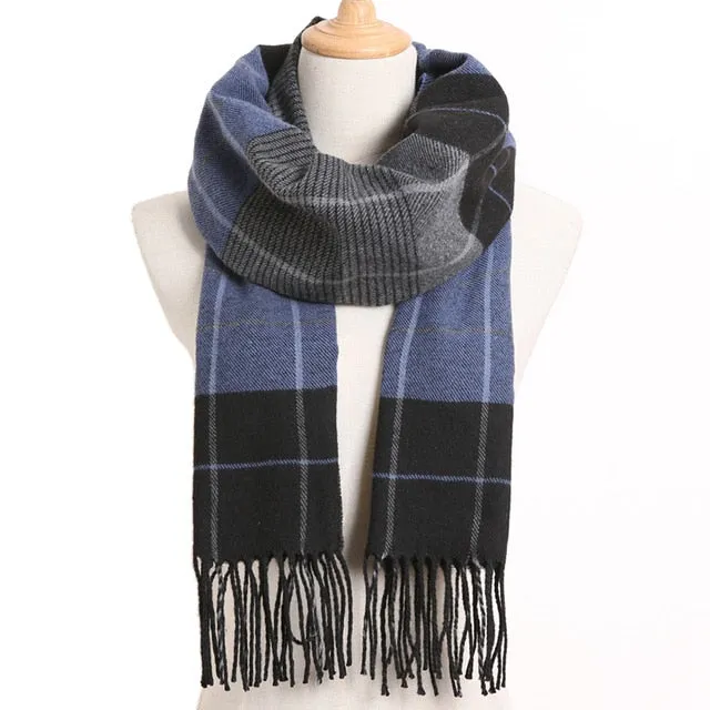 Plaid Winter Scarf Women