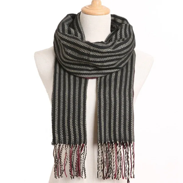 Plaid Winter Scarf Women