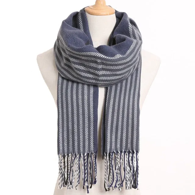 Plaid Winter Scarf Women
