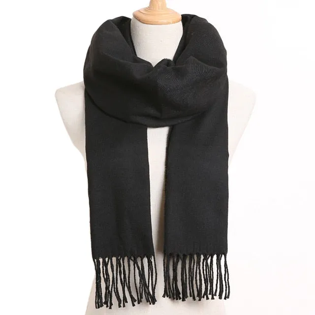 Plaid Winter Scarf Women