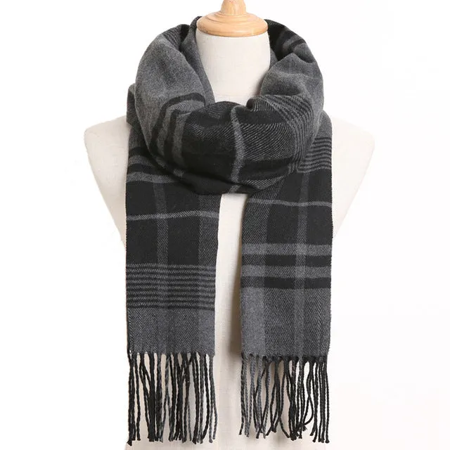 Plaid Winter Scarf Women