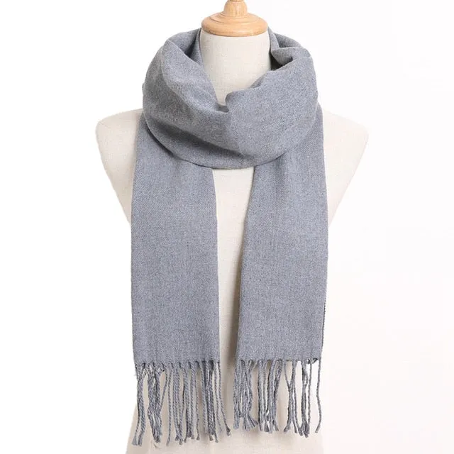 Plaid Winter Scarf Women