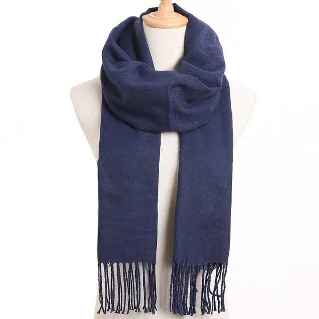Plaid Winter Scarf Women