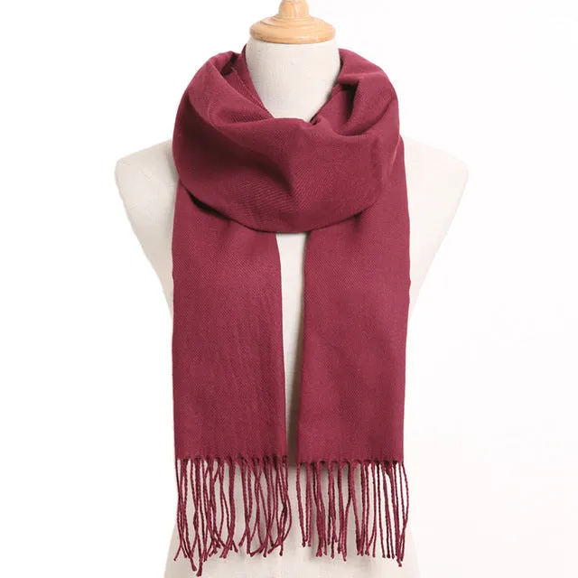 Plaid Winter Scarf Women