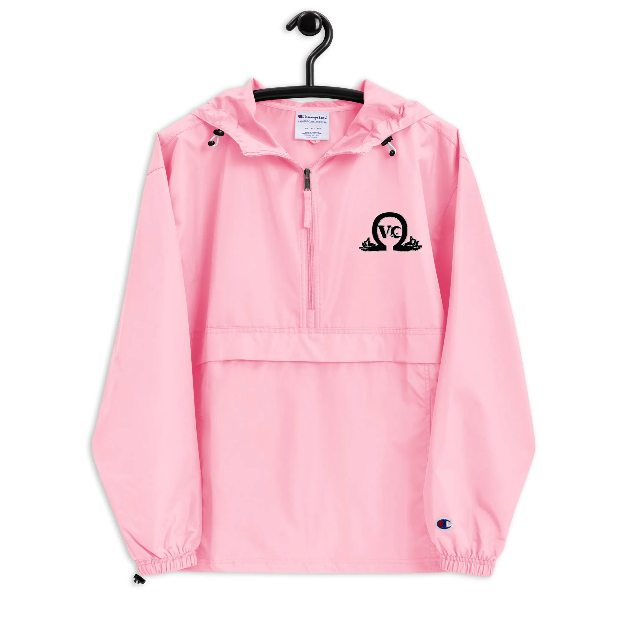 QueenVCulture Logo Embroidered Champion Packable Jacket