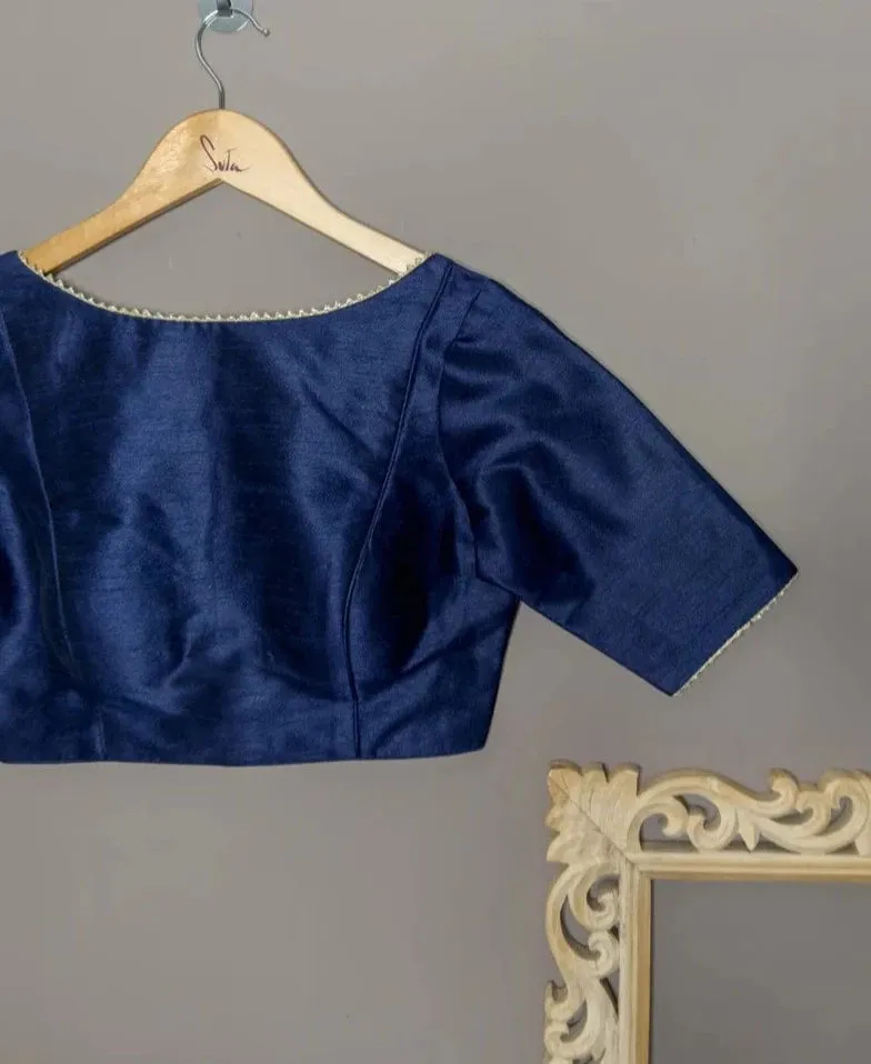 Readymade Blue Blouse Made Of Art Silk