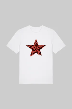 Red Leopard Star T-shirt