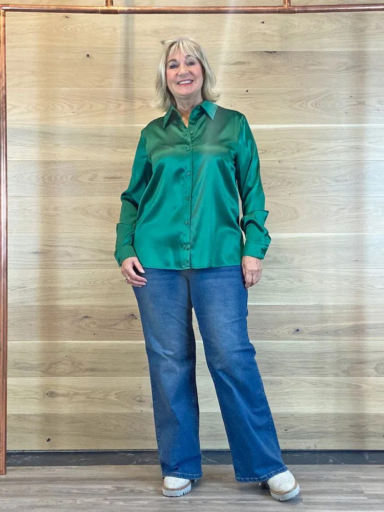 Riani Silk Blouse Emerald