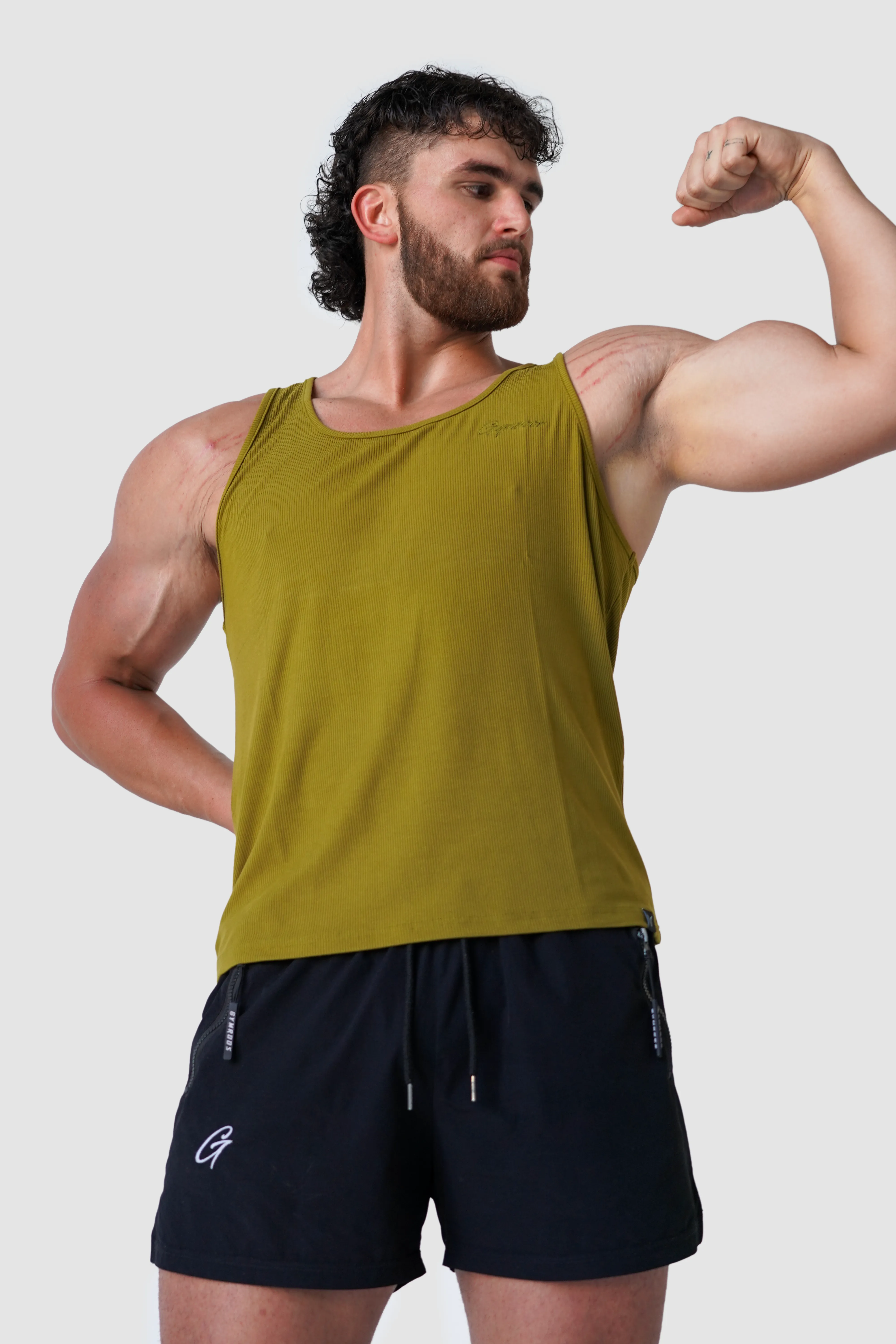 Ribbed Tank - Olive