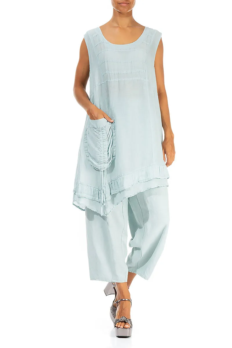Sleeveless Asymmetrical Breeze Silk Tunic
