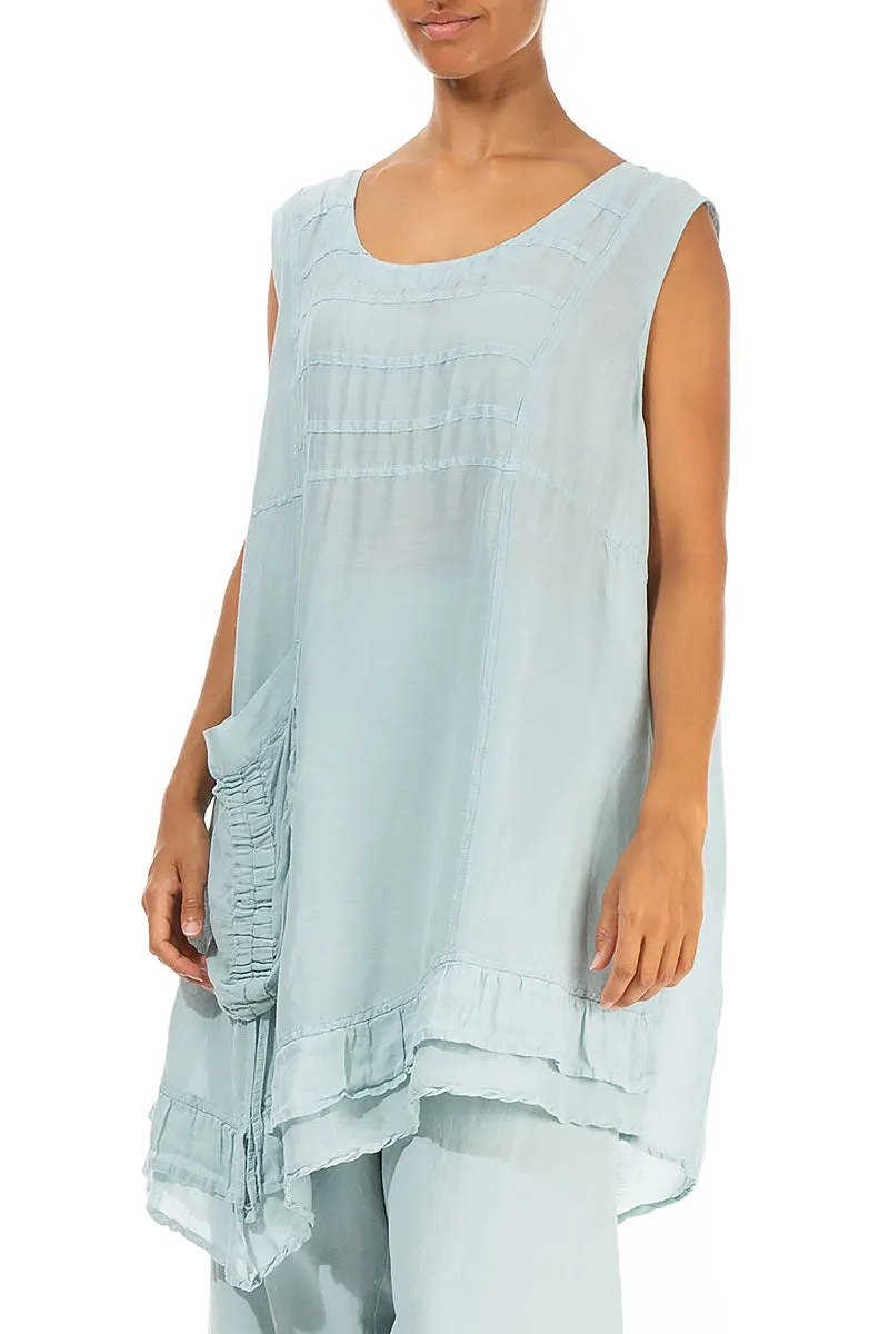 Sleeveless Asymmetrical Breeze Silk Tunic