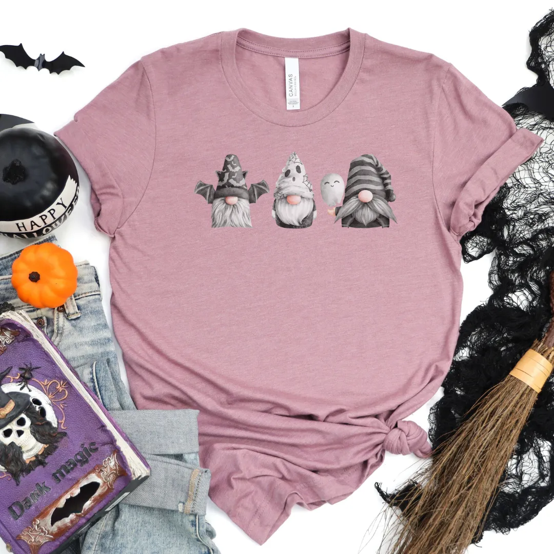 Spooky Gnome Trio Halloween Cozy T-Shirt
