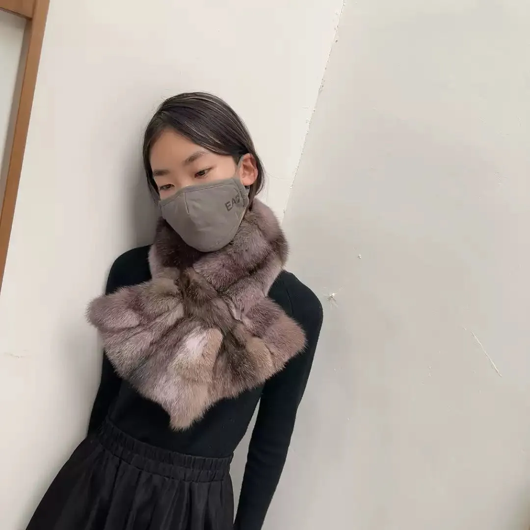 Spot large sable scarf whole leather series women's winter warm fur neck scarf beautiful atmosphere