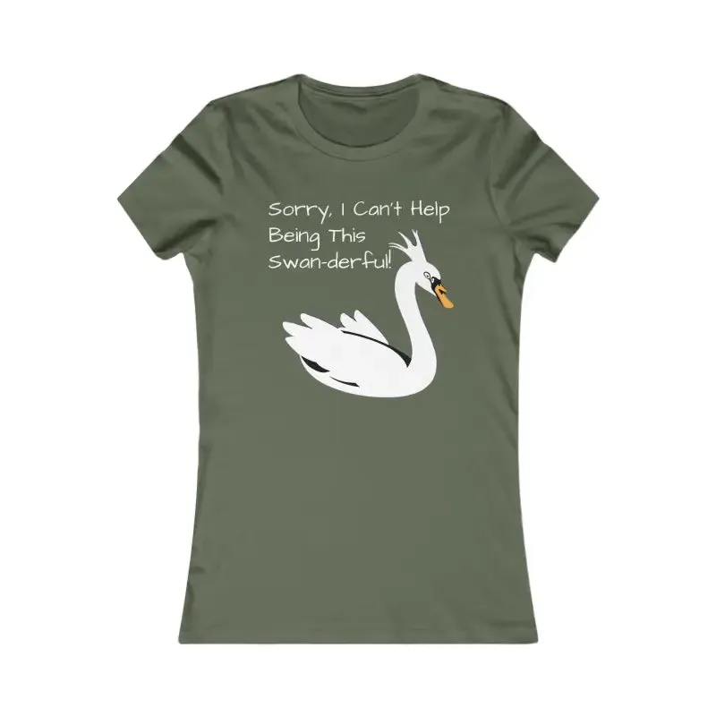 Swan Derful Swan Womens Comfy Stylish Tee
