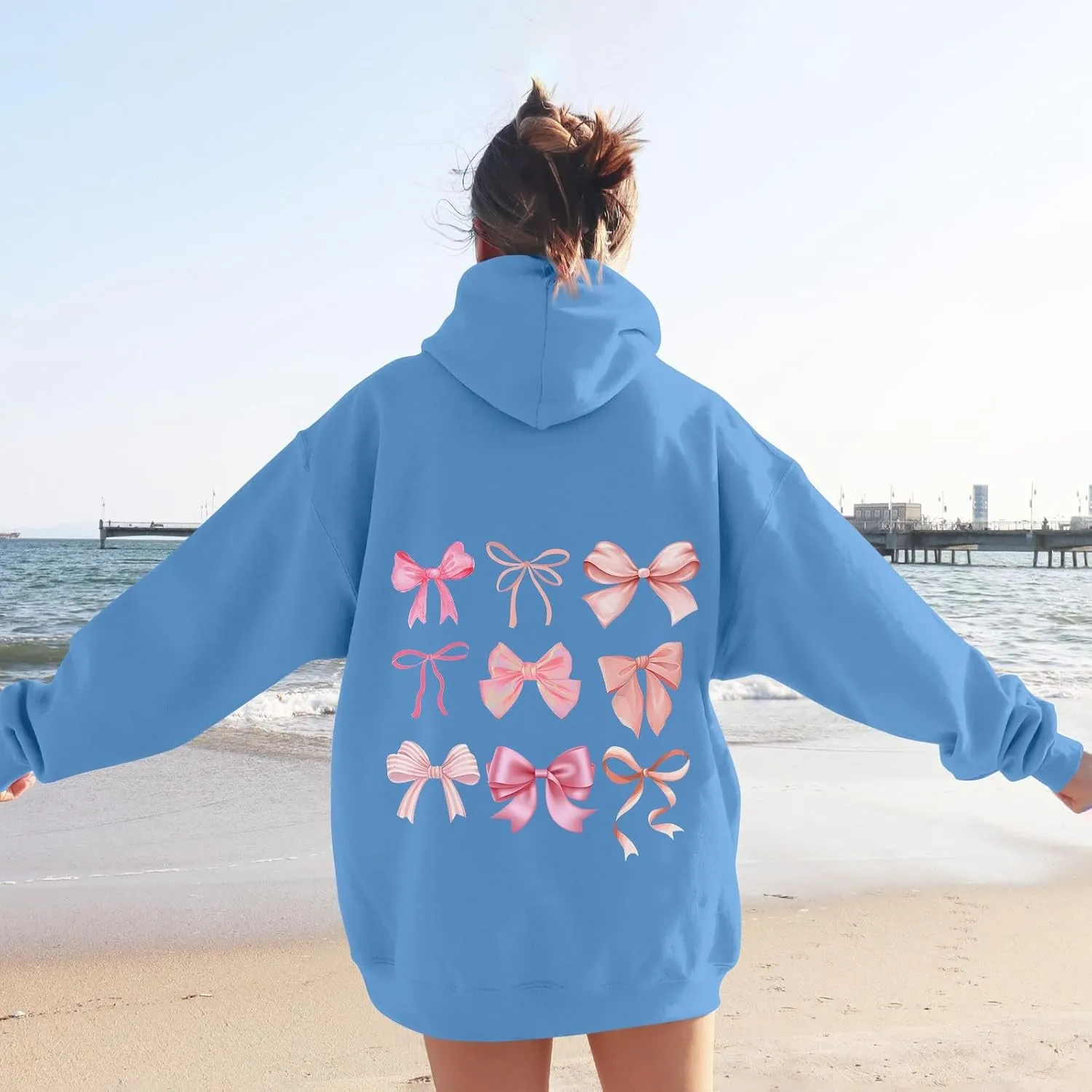 Sweatshirt For Women Trendy Essentials Hoodie Long Sleeve Preppy Clothes Casual Lightweight Womens Hoodies Pullover
