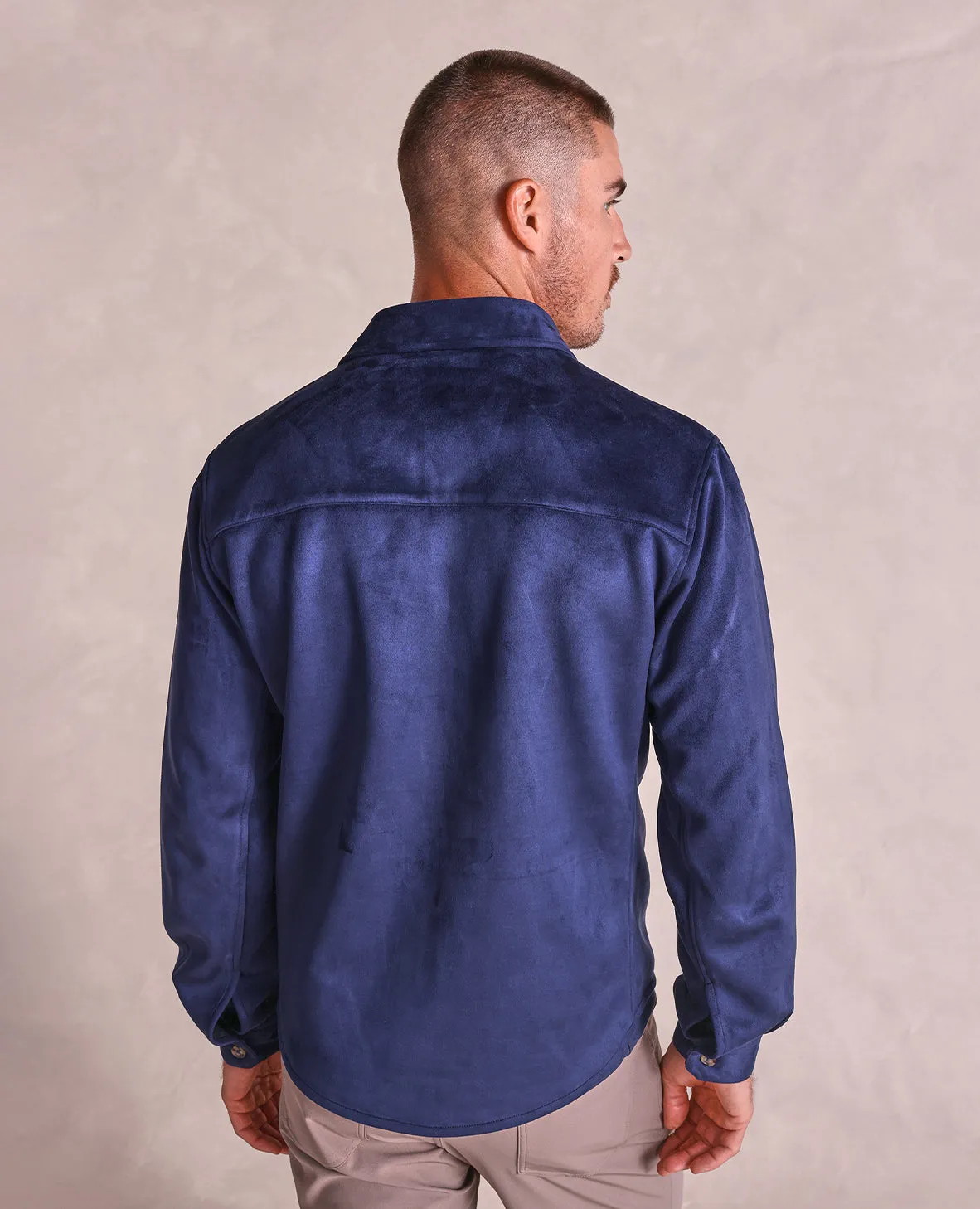 The Drummond - Microsuede Chore Jacket - Navy