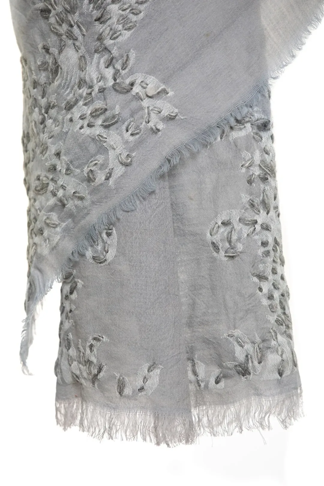 Three Dimensional Fluff Boil Wool Shawl- Shrub