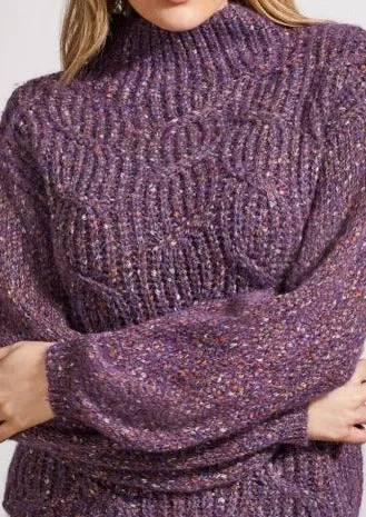 Tribal Oversize Funnel Neck Sweater-50% OFF
