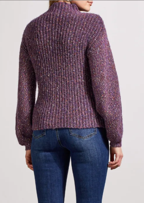 Tribal Oversize Funnel Neck Sweater-50% OFF