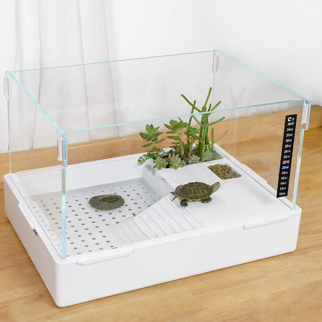 Turtle Tank with Adjustable Water Pump Filter,  Aquarium Habitat