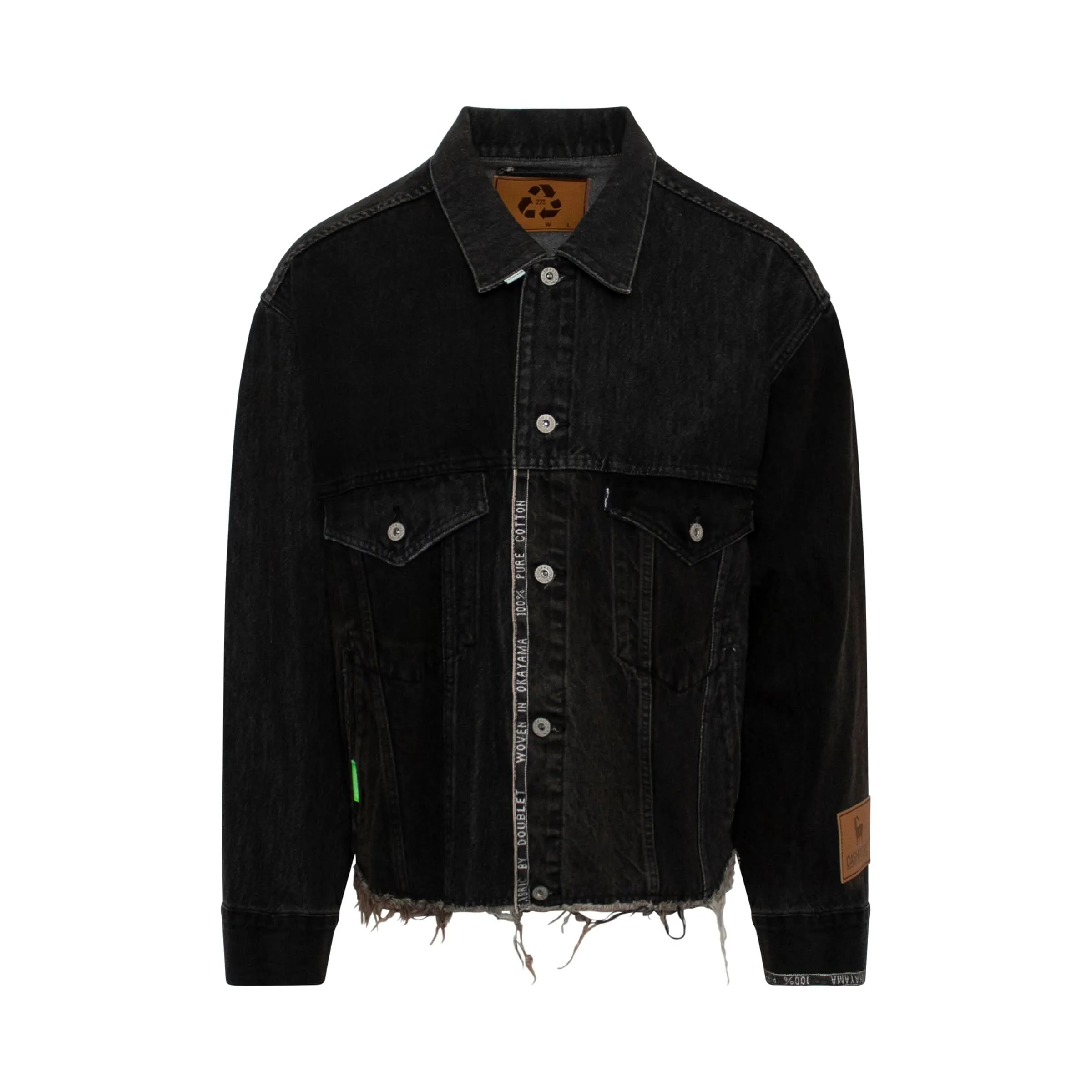 Upcycle Original Denim Patchwork Jacket in Black