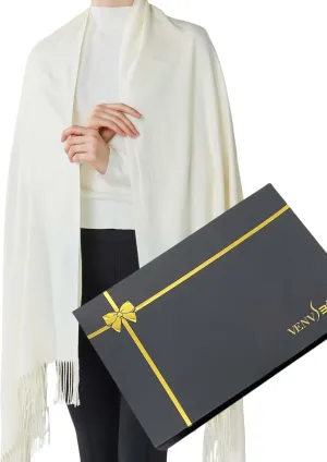 VENVSBEE Pashmina Shawls and Wraps For Evening Dress Soft Warm Scarf for Women Shawl Wrap For Wedding with Gift Box