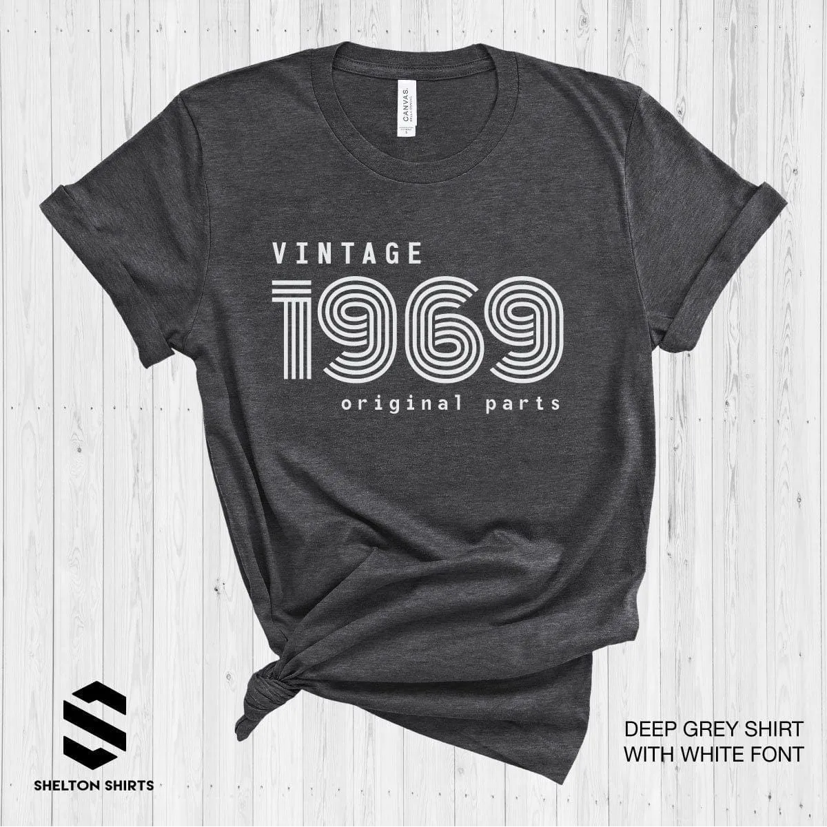 Vintage Birthday Year Original Parts Super Soft Comfy Cotton T-Shirt