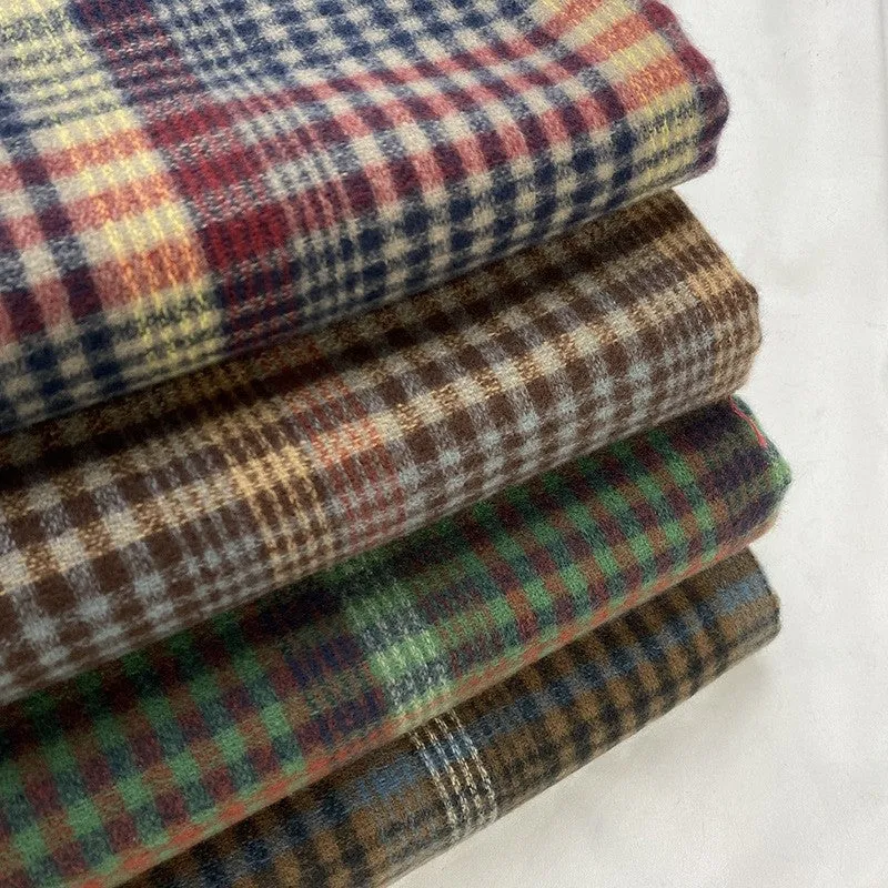 Warm Tassled Plaid Tassled Imitated Cashmere Shawl Scarf