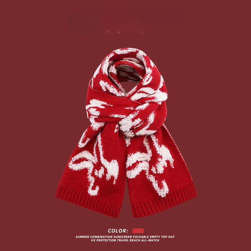 Wholesale Christmas Red Warm Scarves