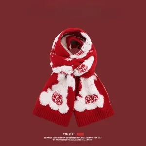 Wholesale Christmas Red Warm Scarves