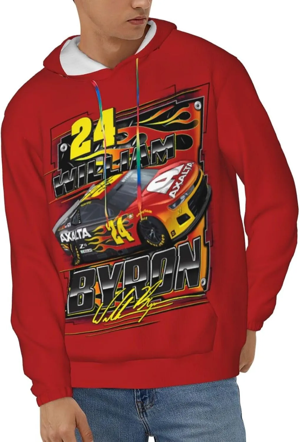 William Byron 24 Men's Pullover Hoodie Casual Hooded Sweatshirt Best Hoodies Sportswear Tracksuit