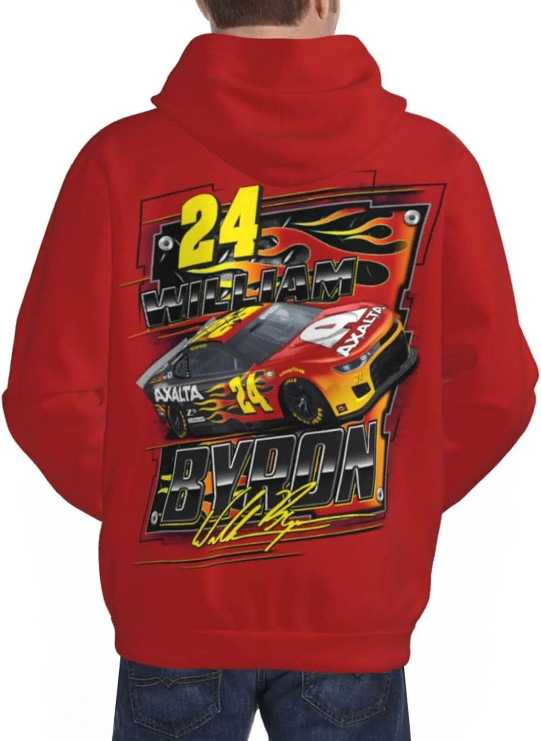 William Byron 24 Men's Pullover Hoodie Casual Hooded Sweatshirt Best Hoodies Sportswear Tracksuit