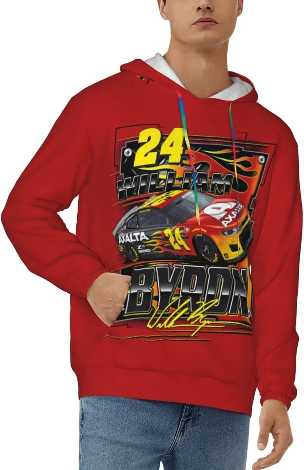 William Byron 24 Men's Pullover Hoodie Casual Hooded Sweatshirt Best Hoodies Sportswear Tracksuit