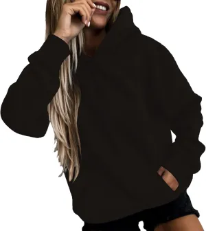 Women Y2k Hoodies Casual Oversized Sweatshirt Loose Pullover Long Sleeve Lightweight Fleece Fashion Comfy Fall Tops