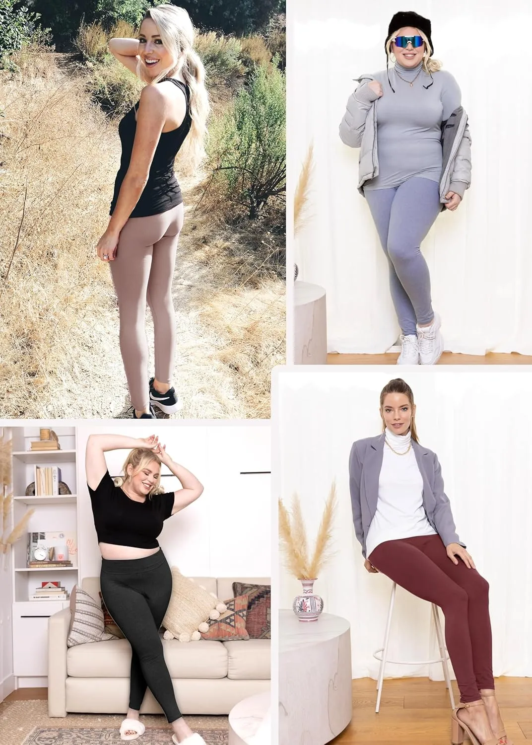 Women's and Plus Size Knee-Length and Ankle Length Leggings
